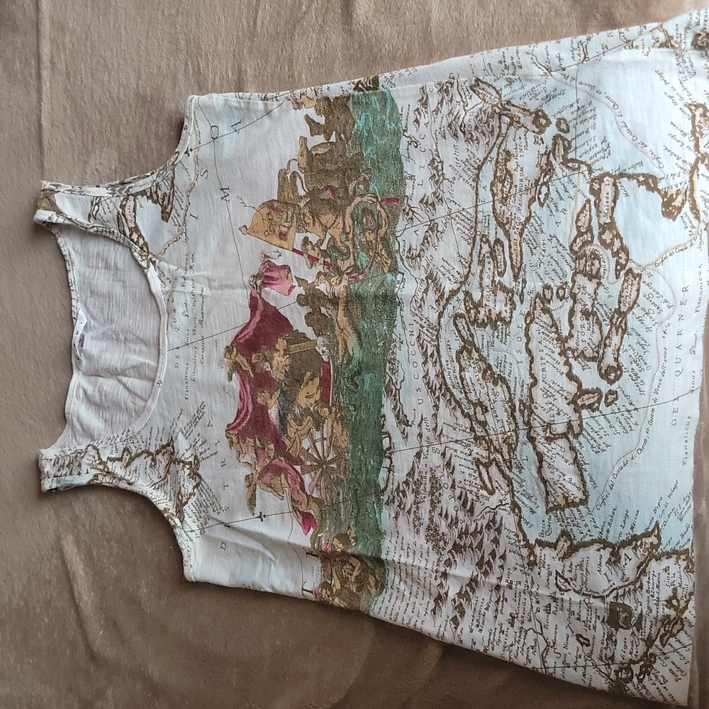 Cabi map tank top, style #499, size M